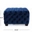 Velours bleu marine avec bouton chic - aspect moderne, bouton en point de diamant, 29 po x 29 po x 18,61 po-121074749