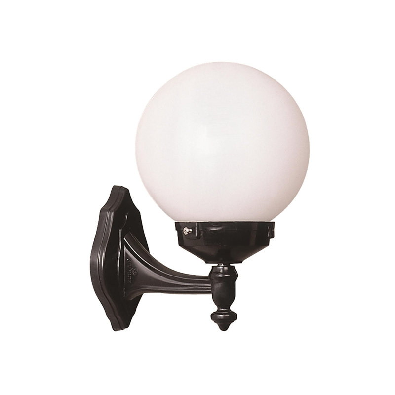 Modern Outdoor Wall Lamp, Black & White, 11.8 x 7.9 x 9.8 inches | Durable ABS Body, Polyethylene Cap | E27 Socket (Max 40W), IP65 Weatherproof | Stylish Industrial Design for Patios & Entrances