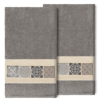 Ensemble de serviettes de bain en coton turc 2 pièces Vivian