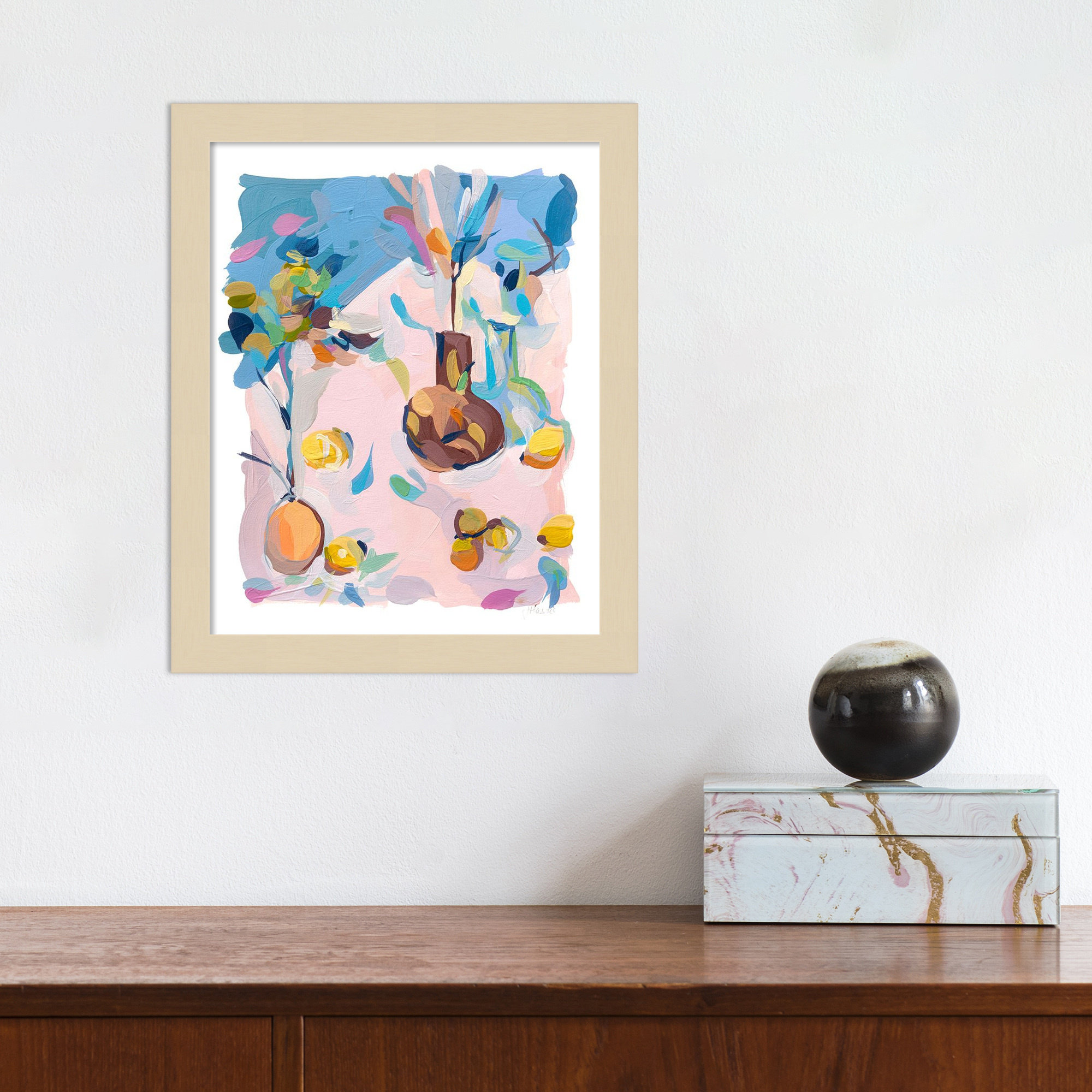 Still Life by Joanne Hastie, Brown, 11" W x 13" H