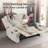 Modern Chenille Manual Reclining Loveseat With Cup Holders & Storage Armrests, Adjustable Backrest, Compact Design For Living Room-Beige-1522885263