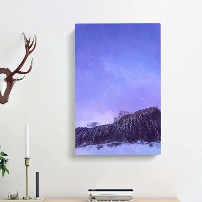 Forest Beneath the Stars in Abstract - Wrapped Canvas