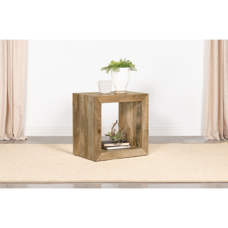 Anner Rectangular Solid Wood End Table Natural