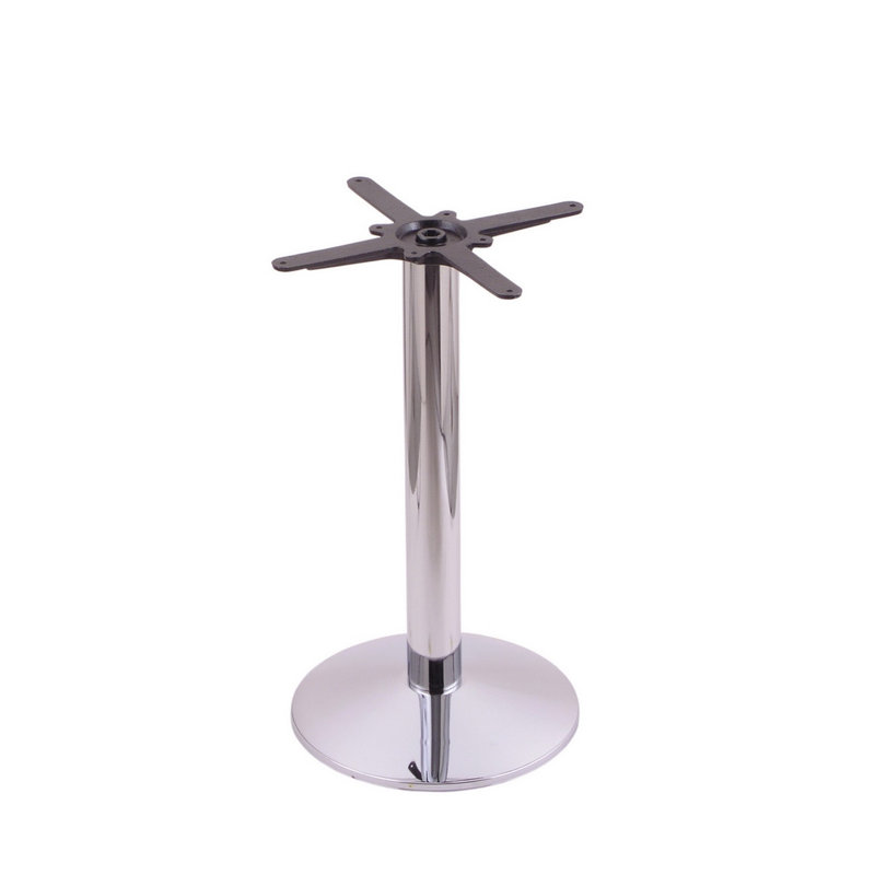 28" Tall, Round Table Base, Chrome