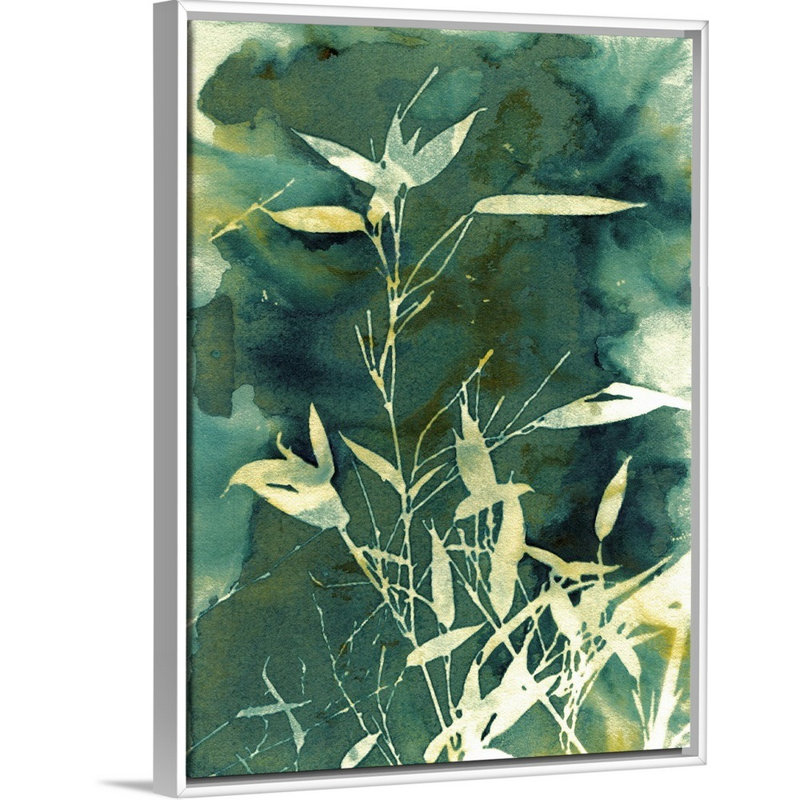 Art mural sur toile Bamboo Garden, Toile avec cadre blanc, H 26 po x l 20 po