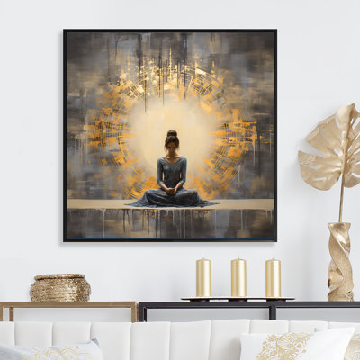 «Gold Meditation Pose», reproduction sur toile