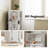 4 Tier Bookshelf, Modern Open Bookcase with Pegboard-792782000-792782015
