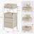 3in1 Rolling Storage Cart With Wheels, Removable Diaper Caddy, Detachable Dividers