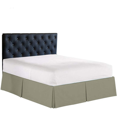 3 Sided Pleated Bed Skirt King - Soft, Easy Fit with 14 Inch Tailored Drop - Hotel Quality, Wrinkle Free & Fade Resistant