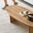 Cream wind log solid wood end table-110438647