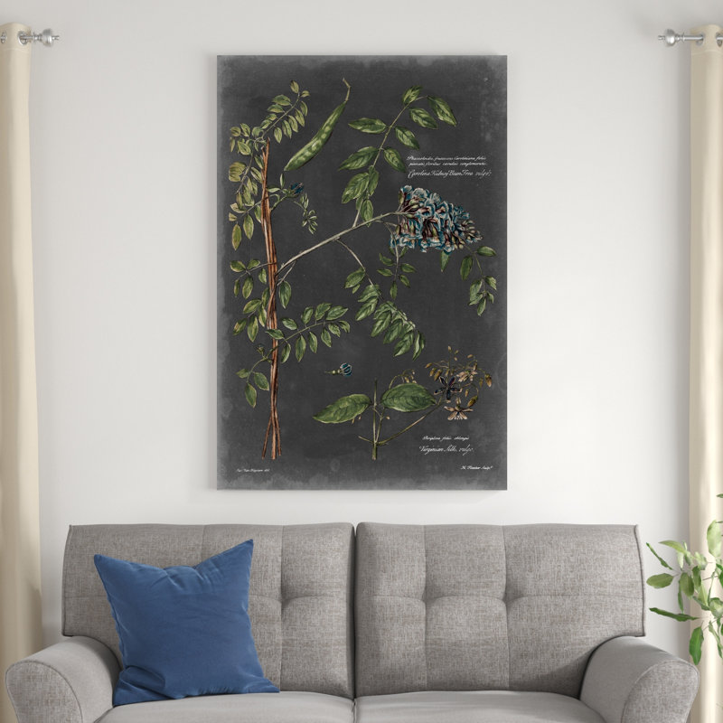 Tableau botanique rétro VII, H 48 po x l 32 po x P 1,25 po