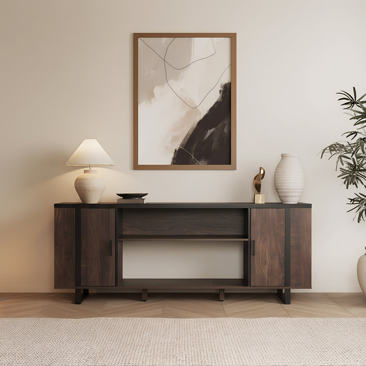 TV Stand for TVs up to 78" with Fireplace Included