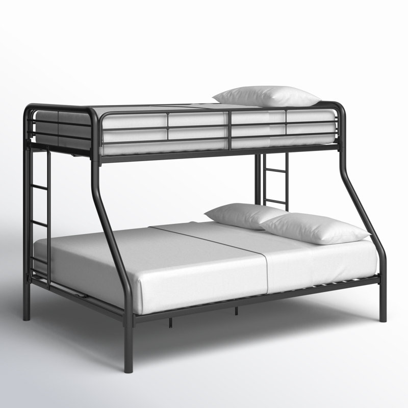 Inko Kids Twin Over Full Bunk Bed, Black