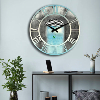 Elegant Decorative Wall Clock, 19.7 inches Diameter | 100% MDF, Thickness: 0.2 inches | Stylish Minimalist Design for Home & Office Decor | Perfect for Living Room, Bedroom, and Kitchen Spaces
