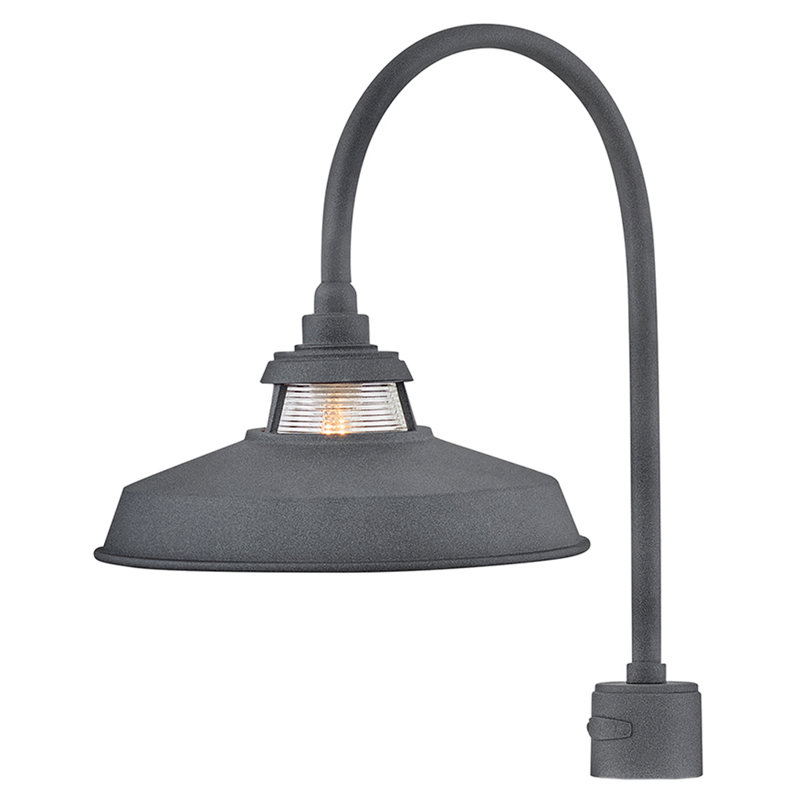 Troyer 1 - Light Pier Mount Lantern, Aged Zinc