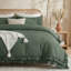 Ensemble d'édredon en coton vert olive très grand, ensemble de literie 100% coton Ensemble de literie Coquette-123110859-123110860