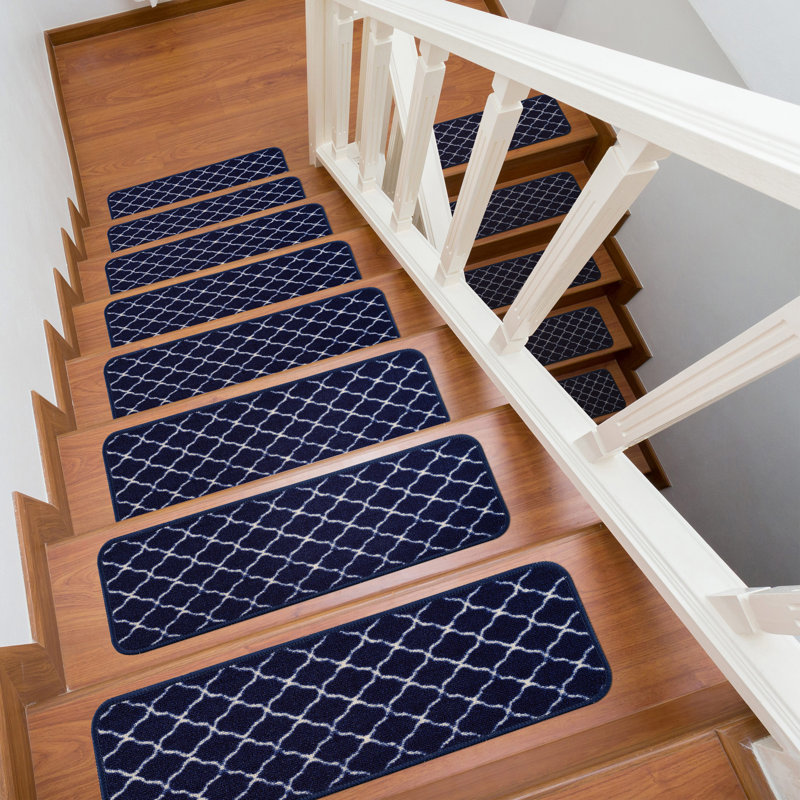 Tapis d'escalier Stroude, Bleu marine, 7
