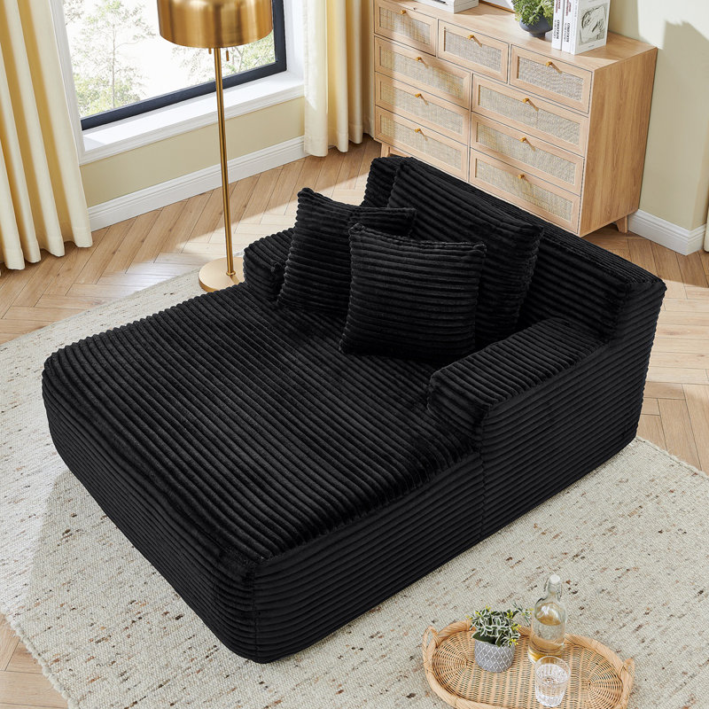 Fauteuil paresseux simple Boneless, aucun assemblage requis, Noir
