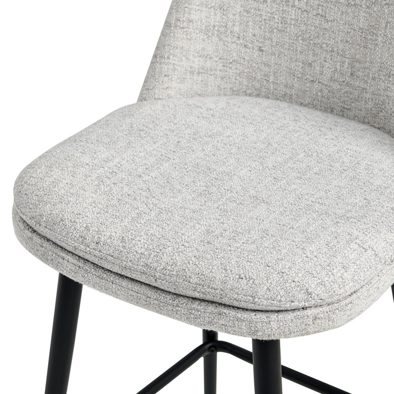 Tabouret pivotant Betzalel (ensemble de 4) - 100% polyester, Blanc (multicolore), 3
