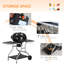 CLIY Freestanding Charcoal Gas Grill