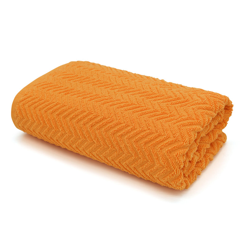 Pau 100% Cotton Bath Towel, Orange