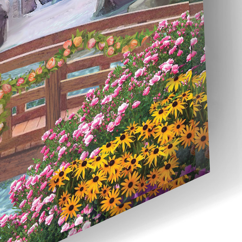 «Spring Stream» par Bigelow, illustrations sur verre acrylique, H 12 po x l 16 po x P 0,13 po