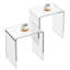 Tables de bout en C en acrylique, aucun assemblage requis