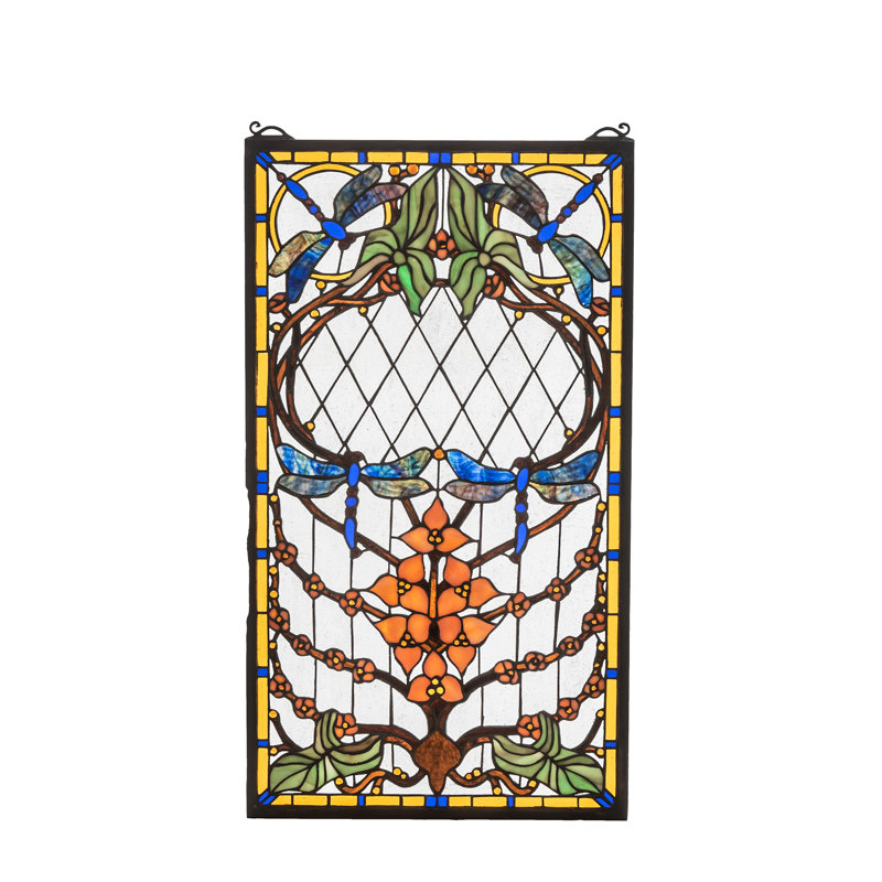 Vitrail en verre coloré 14 po Allure