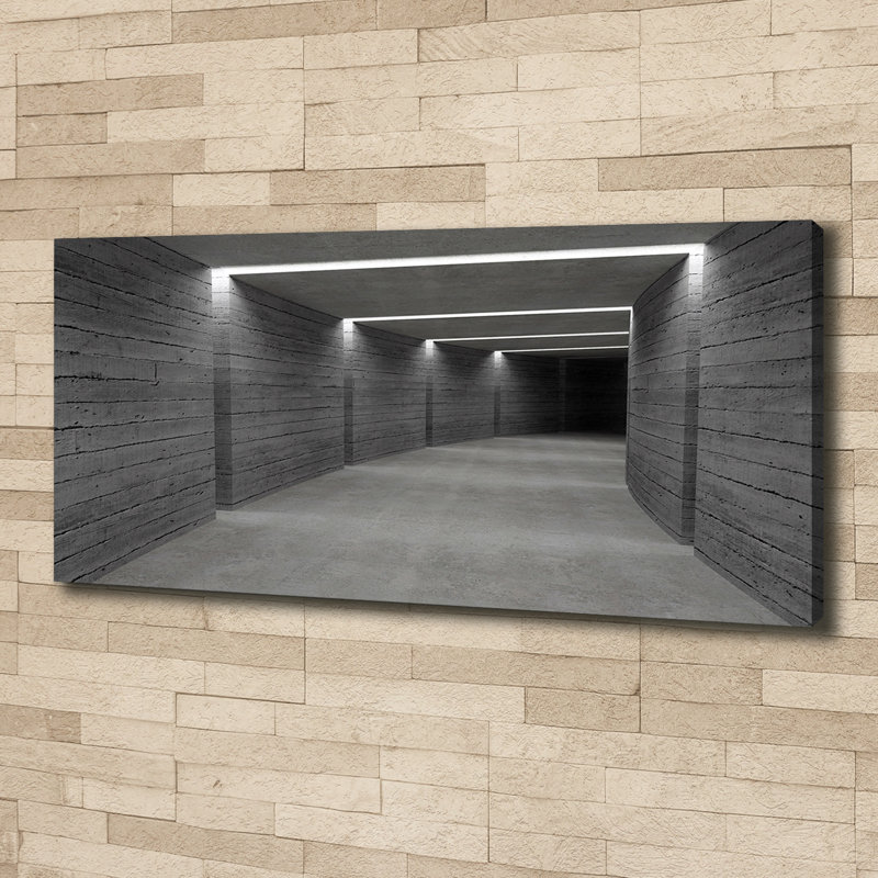 Concrete tunnel 1 Piece Wrapped Canvas Wall Art
