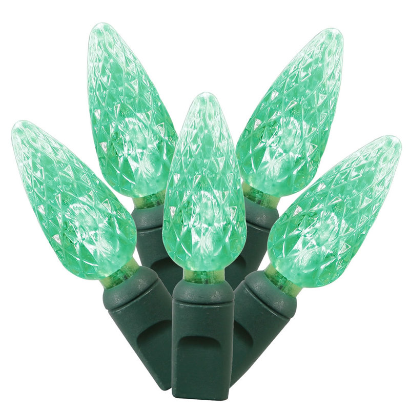 LED Single Mold Christmas Light Set, Green