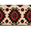 Tapis de zone en laine 3 pi 3 po x 6 pi 1 po one-of-kind-noué la balouch ivoire Orris
