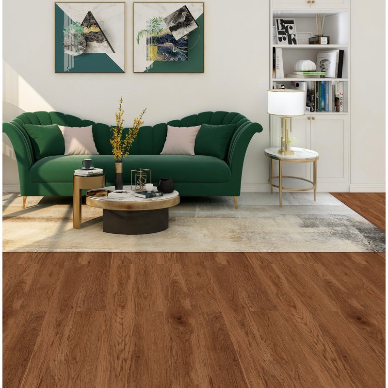 Plancher de vinyle imperméable de luxe SPC léger Madison 9 po x 60 po x 8 mm/28 mil, Chêne Gunstock Legacy