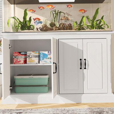 Accent Cabinet, Storage Cabinet, Fish Tank Stand With Power Outlet