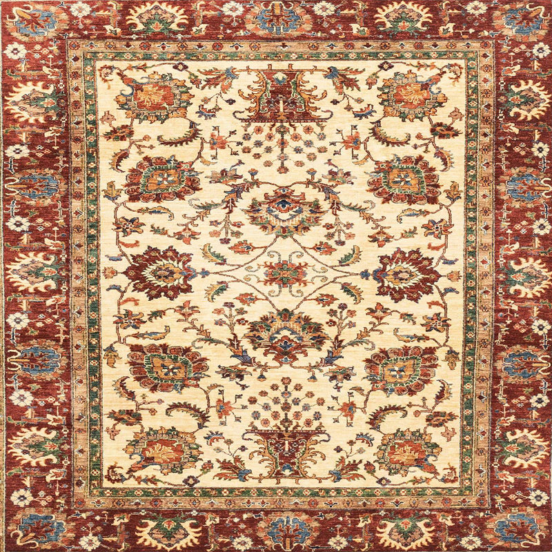 Tapis abstrait moderne 3091, Carré 8 pi