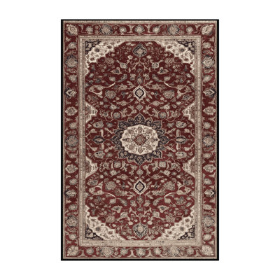 Tapis persan noir lavable à la machine