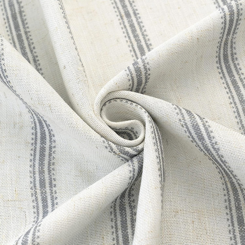 Rideau occultant en lin à double couche Waddah Farmhouse , Bleu marine, L 31 po x L 47 po