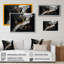 «Abstract Geode Black III», reproduction d'art sur toile encadrée en marbre abstrait-86806846-86806849