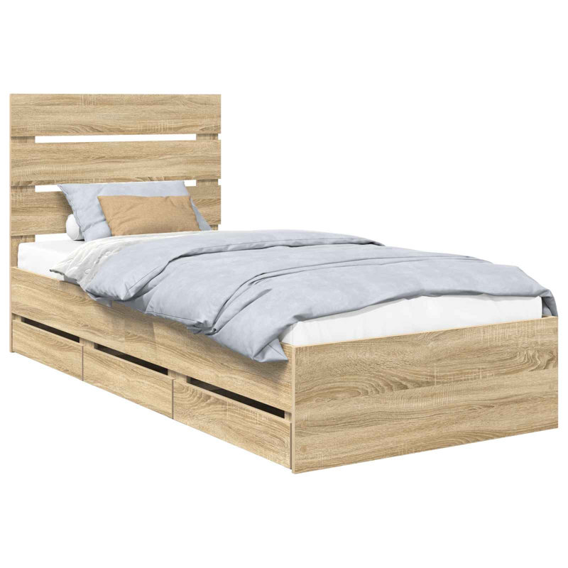 Bed Frame, Small Single (2'6), Sonoma Oak