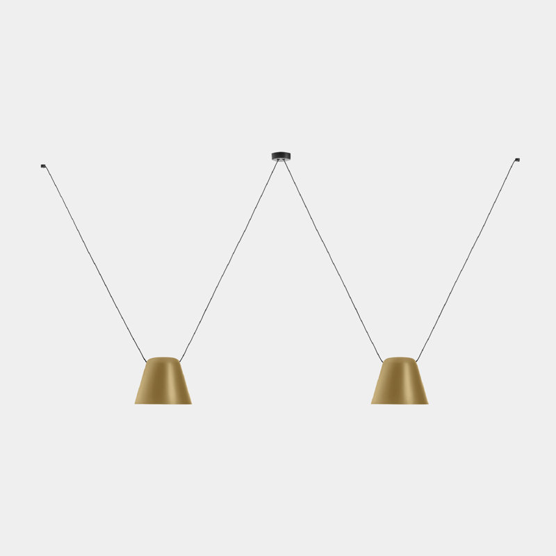 Attic 2 - Light Pendant, 86.63" H x 78.75" W x 9.5" D, Gold