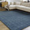 Tapis bleu marine touffeté à la main Mallory
