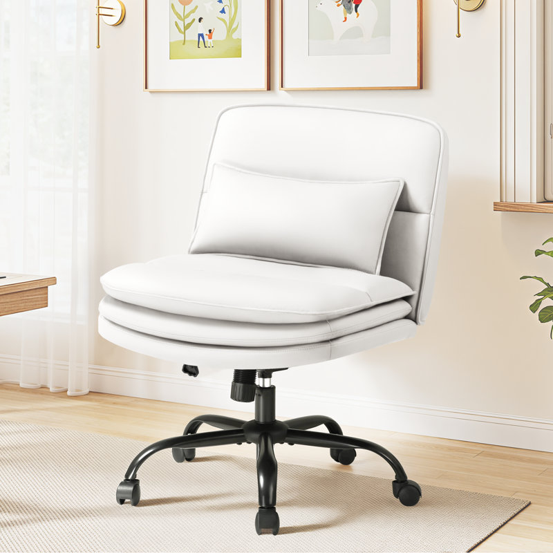 Chaise de bureau Criss, White PU Leather