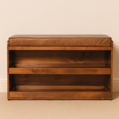 Jhovanny Leather Upholstered Storage Bench
