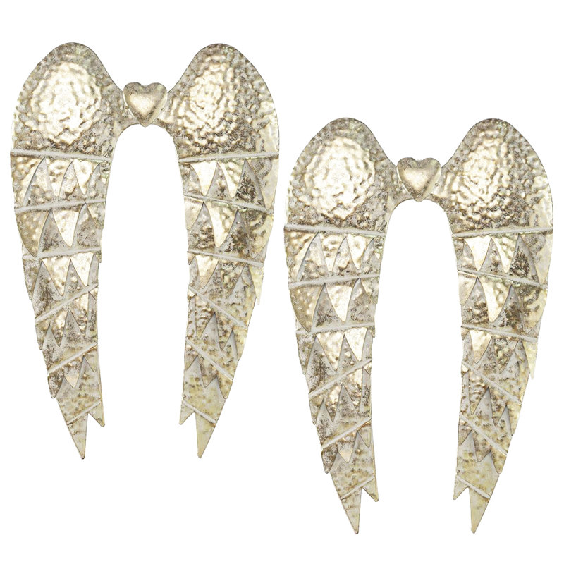 Ensemble de 2 ailes décoratives 15,7 po x 1,5 po x 24,5 po