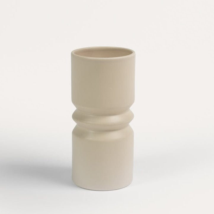 Nellija Ceramic / Porcelain Table Vase, Neutral, 20" H x 9" W x 9" D