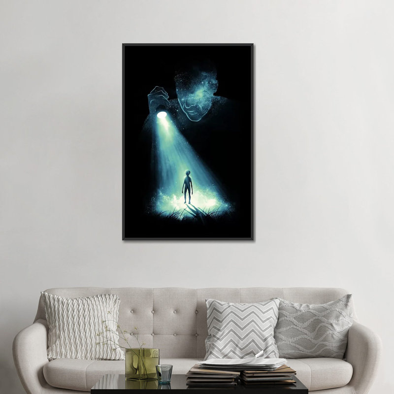 I See U, impression sur toile tendue, H 48 po x l 32 po x P 1,5 po, Toile encadrée noire, Pas de tapis