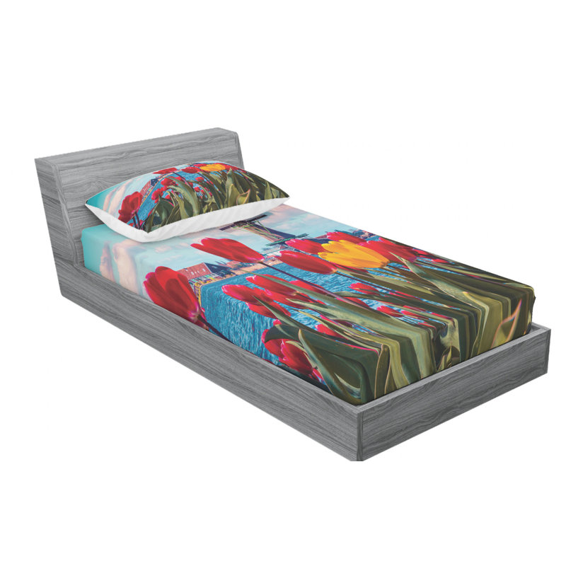Ensemble de draps amsterdam, Ensemble de draps pour lit simple TG avec drap-hou