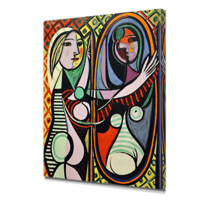 «Girl devant le miroir» par Pablo Picasso, reproduction d'art sur toile de coton sans acide