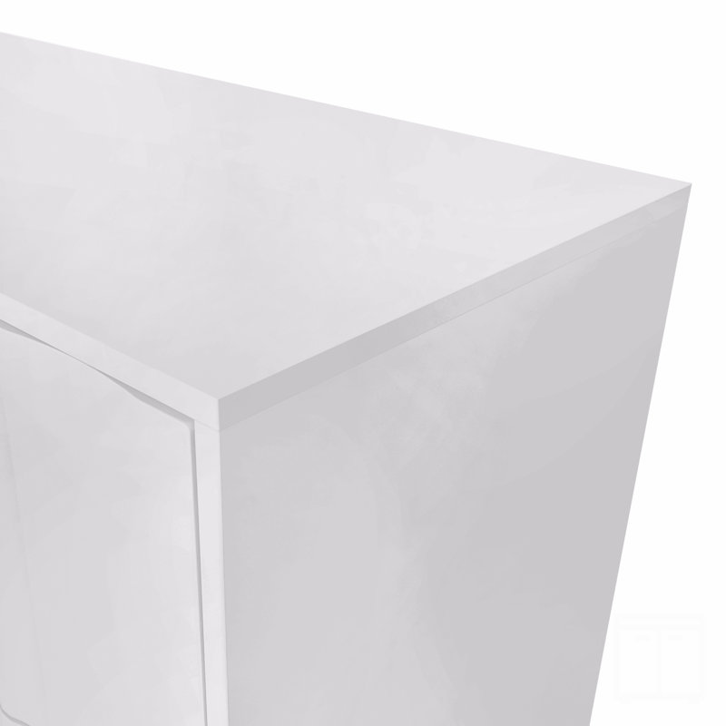 Buffet 47,2 "avec 2 portes et tiroirs, tablette réglable, garde-manger à pieds en métal