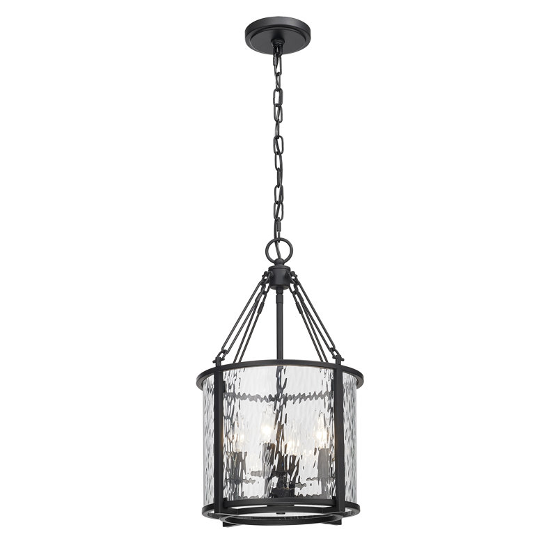 Luminaire suspendu cylindrique à 4 lumières