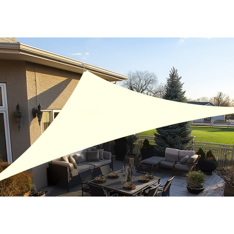 12' x 16' Triangle Shade Sail, Cream
